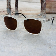 Burberry – 4395 - 55 –  Transparent Brown – Acetate - Metal - Sunglasses – Unisex - Premium