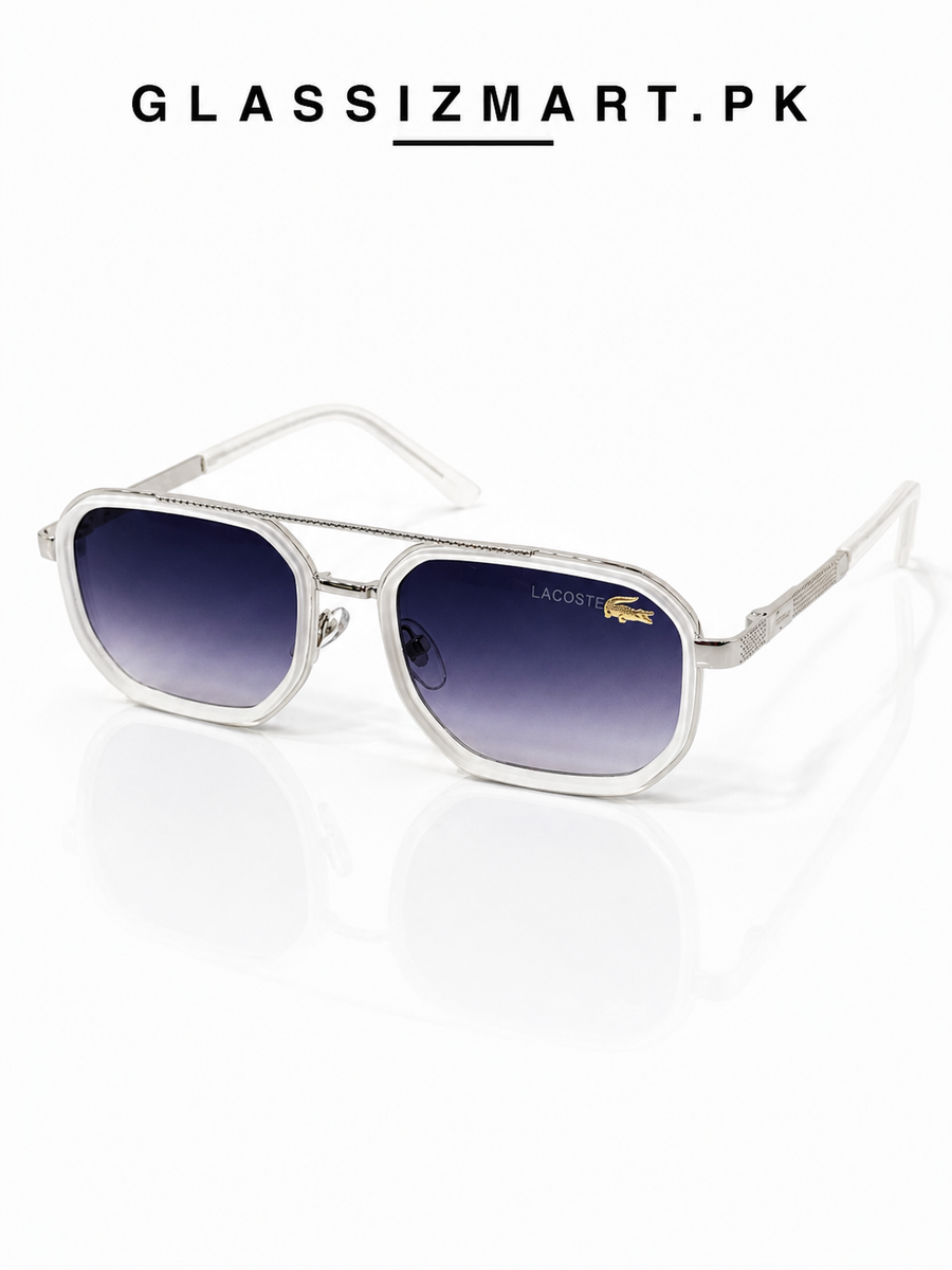 Lacoste’s – 9005 – 58 – Silver Gradient – Metal – Sunglasses – Unisex