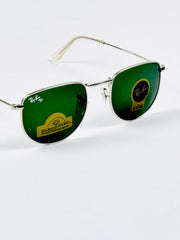 Rayban – 3958 – 50 – Silver Green – Metal – Sunglasses – Unisex