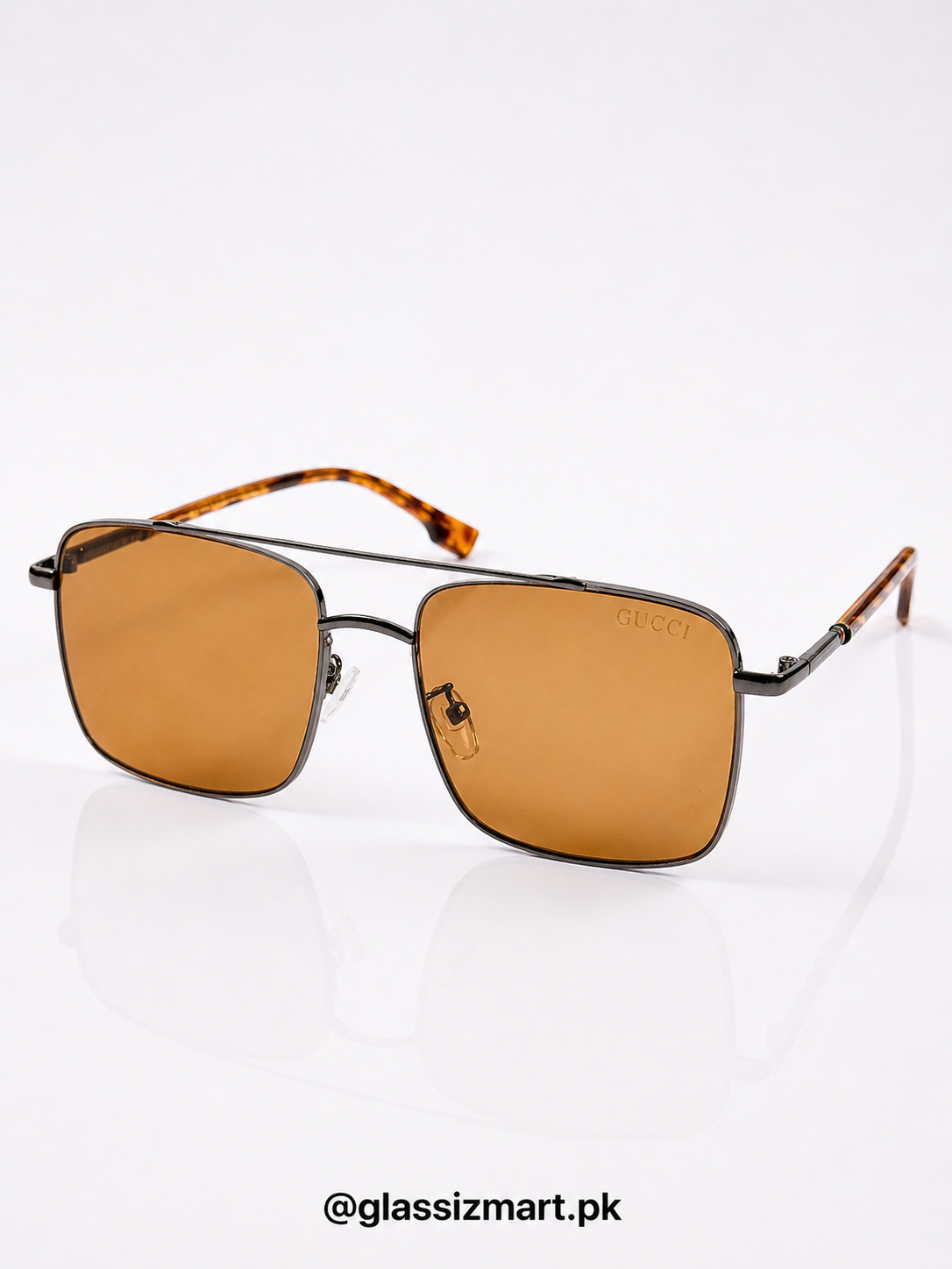 Gucci – 6143 – 56 – Tortoise Brown – Metal – Sunglasses – Unisex