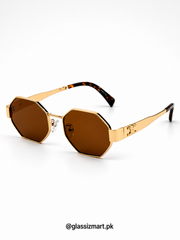 Celine – 2403 - 58 – Golden Brown – Metal – Sunglasses - Unisex