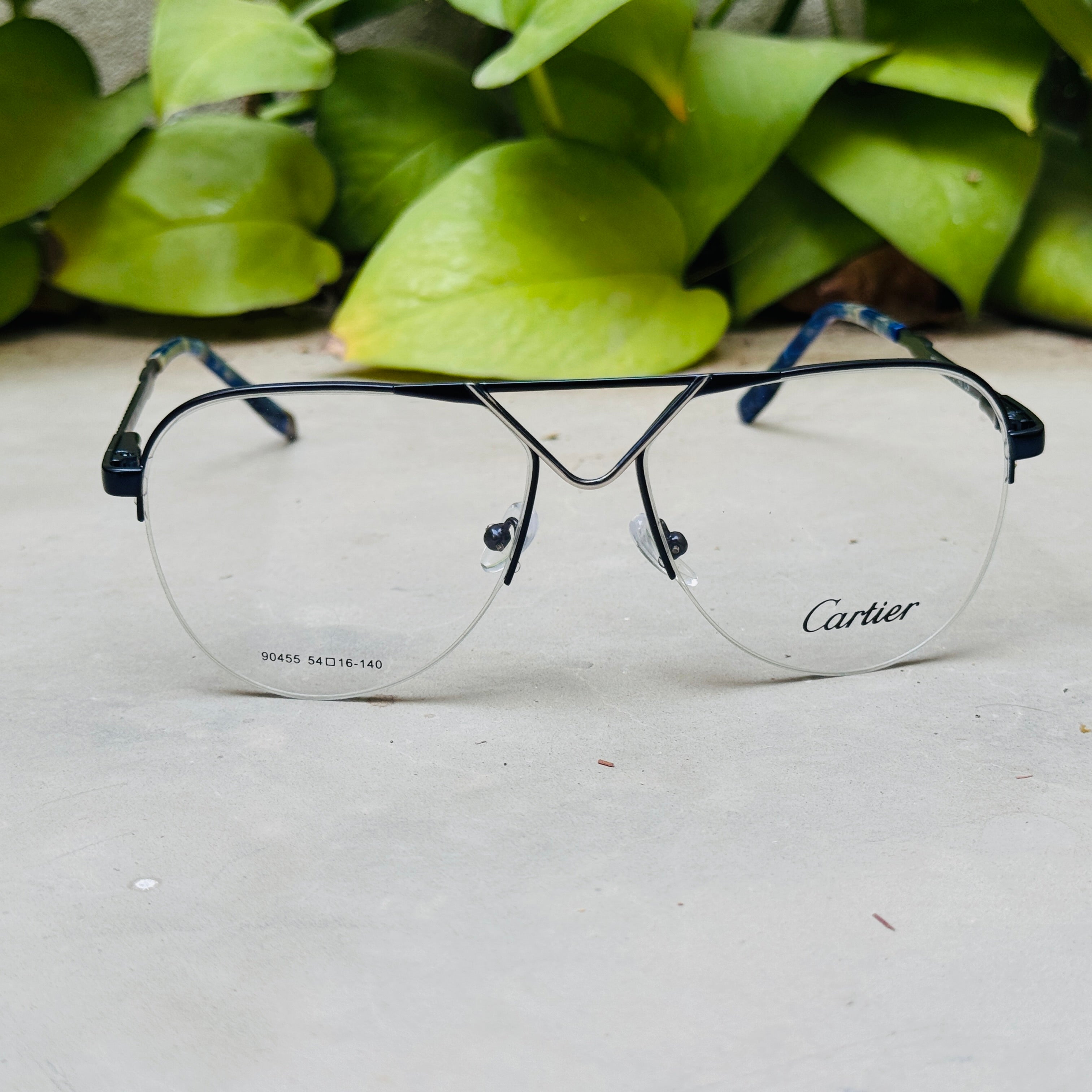 Cartier – 90455 – 54 – Silver Blue –  Metal - Optics – Unisex