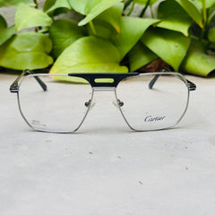 Cartier – 18010 – 55 – Silver Black –  Metal - Optics – Unisex