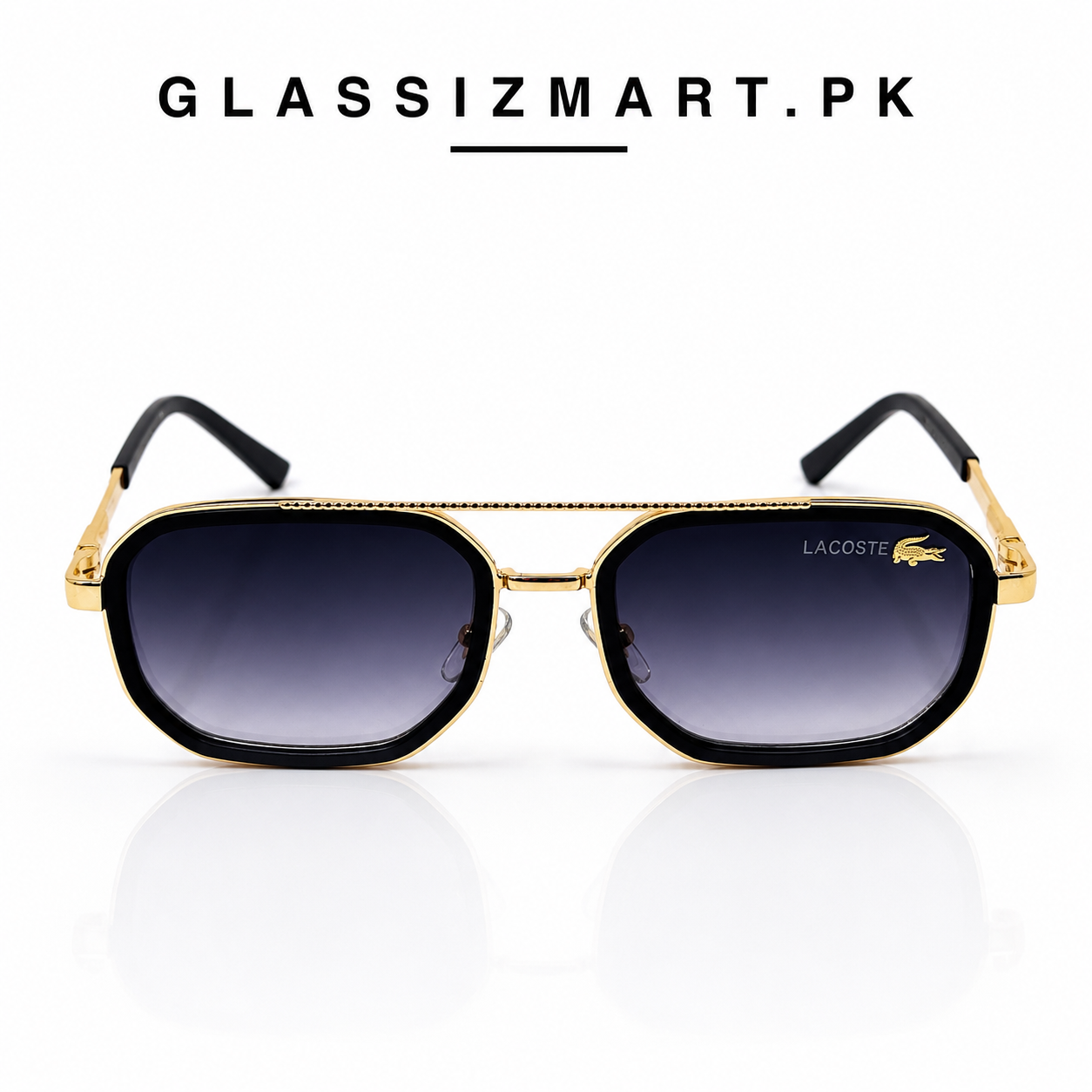 Lacoste – 9005 – 58 – Golden Black Gradient – Metal – Sunglasses – Unisex