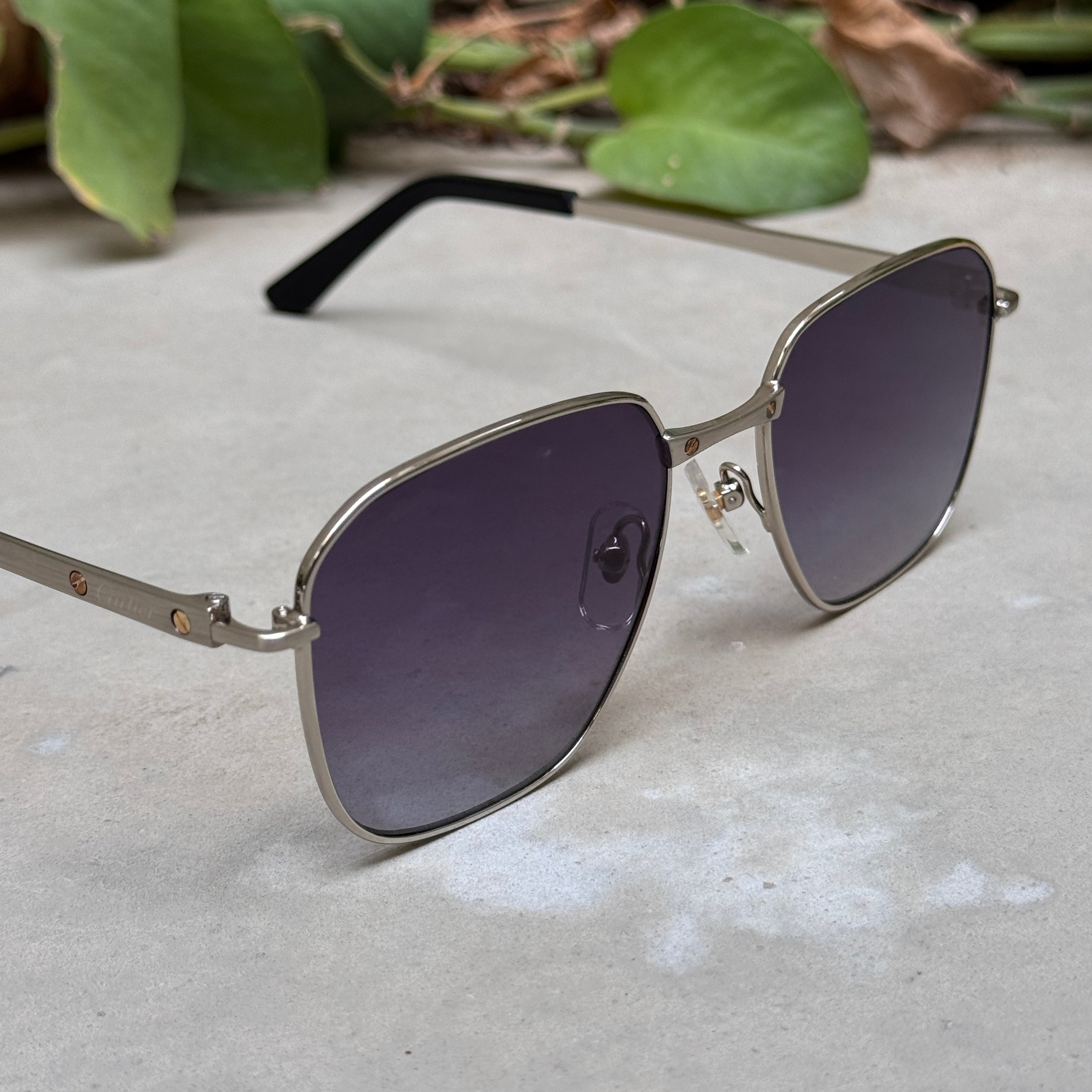Cartier – 0550 - 56 – Silver Gradient - Metal - Sunglasses – Unisex - Premium