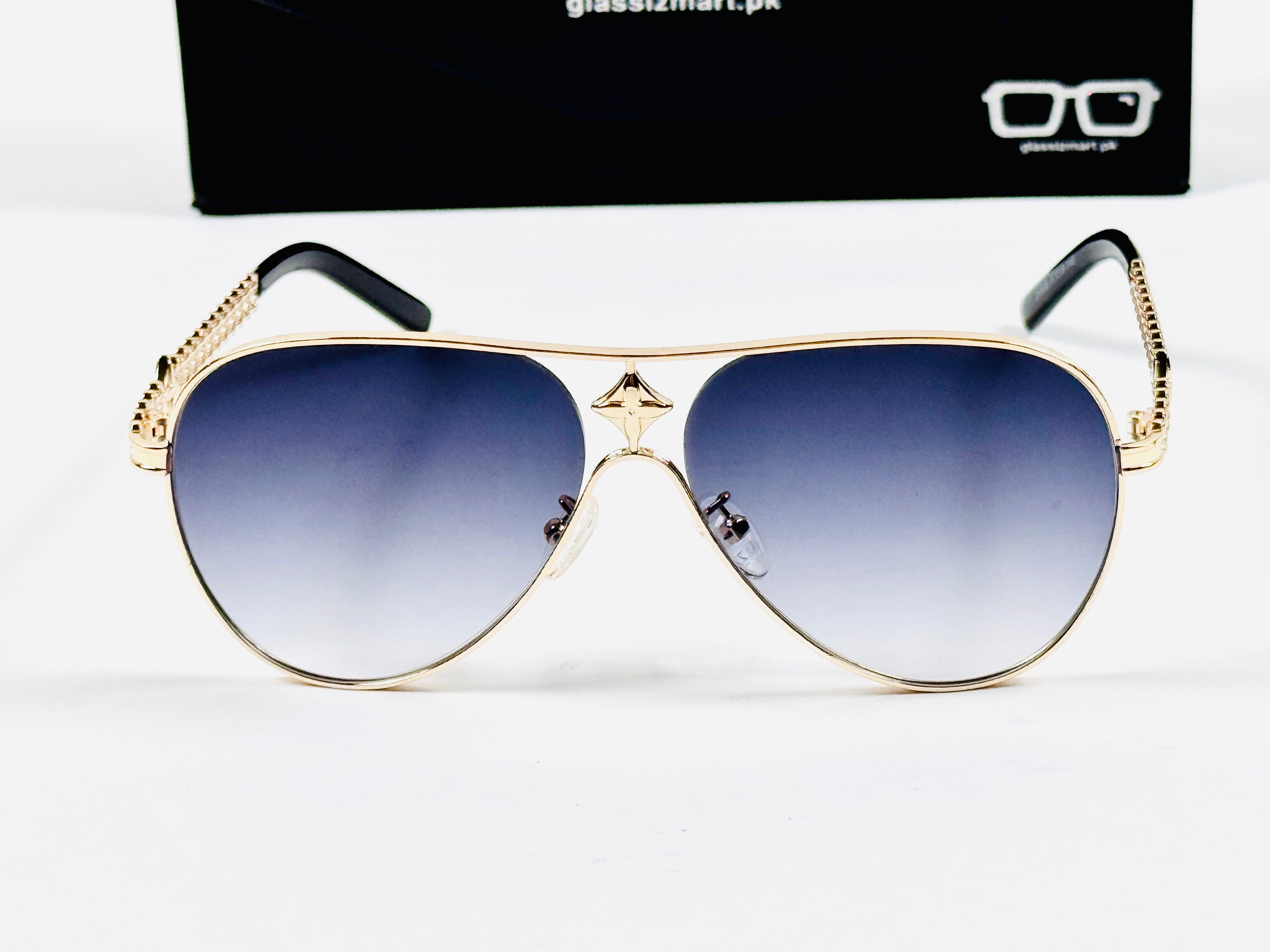 Lv – 2A808 – 57 – Golden Black Gradient – Metal - Sunglasses – Unisex