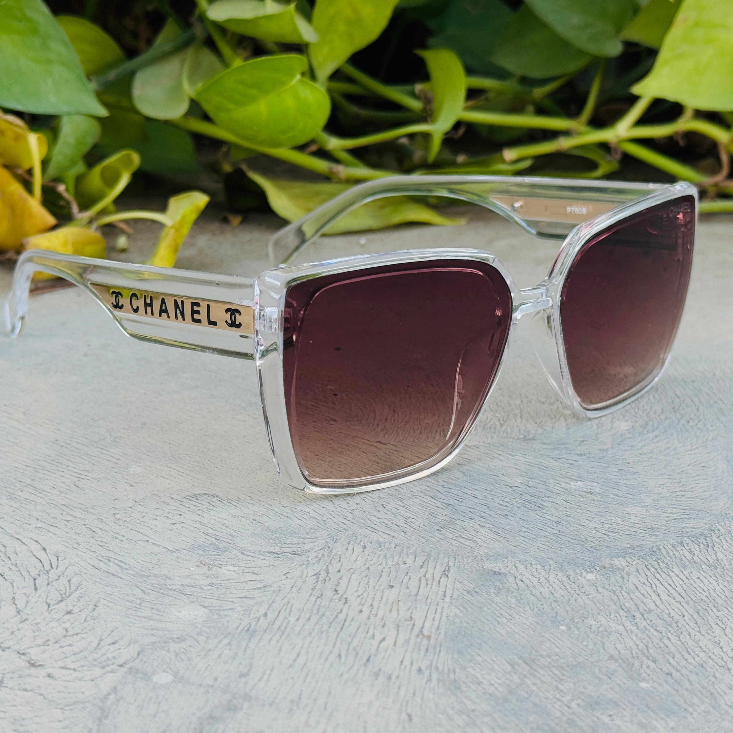 Chanel – 7608 – 52 – Transparent – Acetate – Sunglasses – Ladies