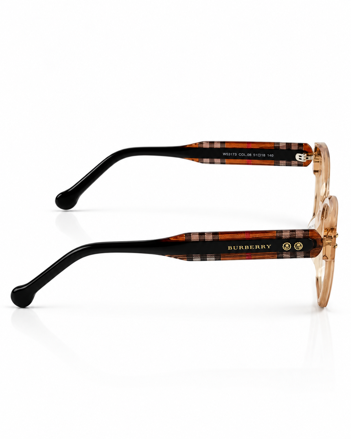 Burberry - 53173 – 51 – Brown Translucent –  Acetate - Optics – Ladies - Premium