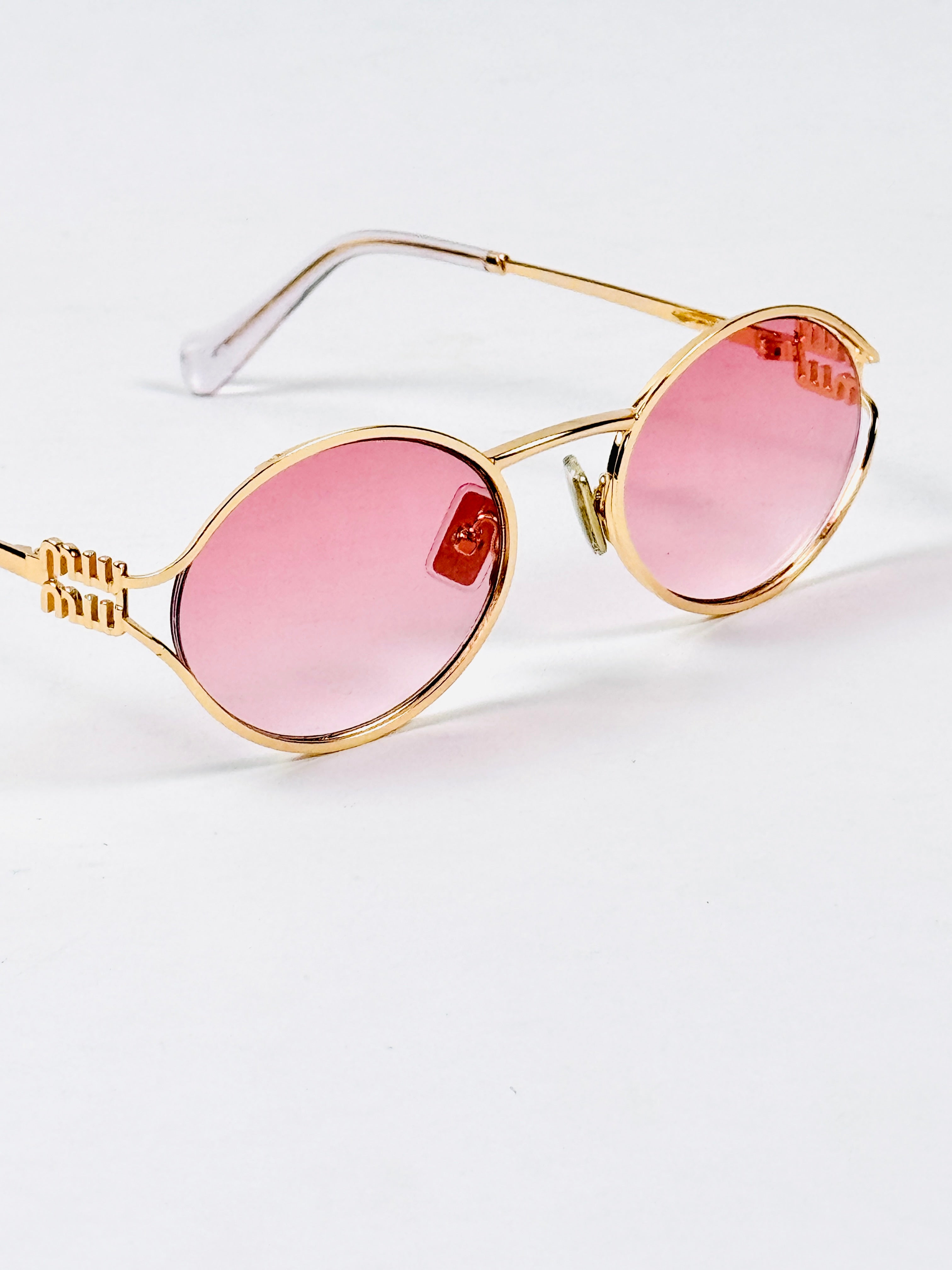 Miu Miu – SU52y - 55 – Golden Pink – Metal - Sunglasses – Ladies - Premium