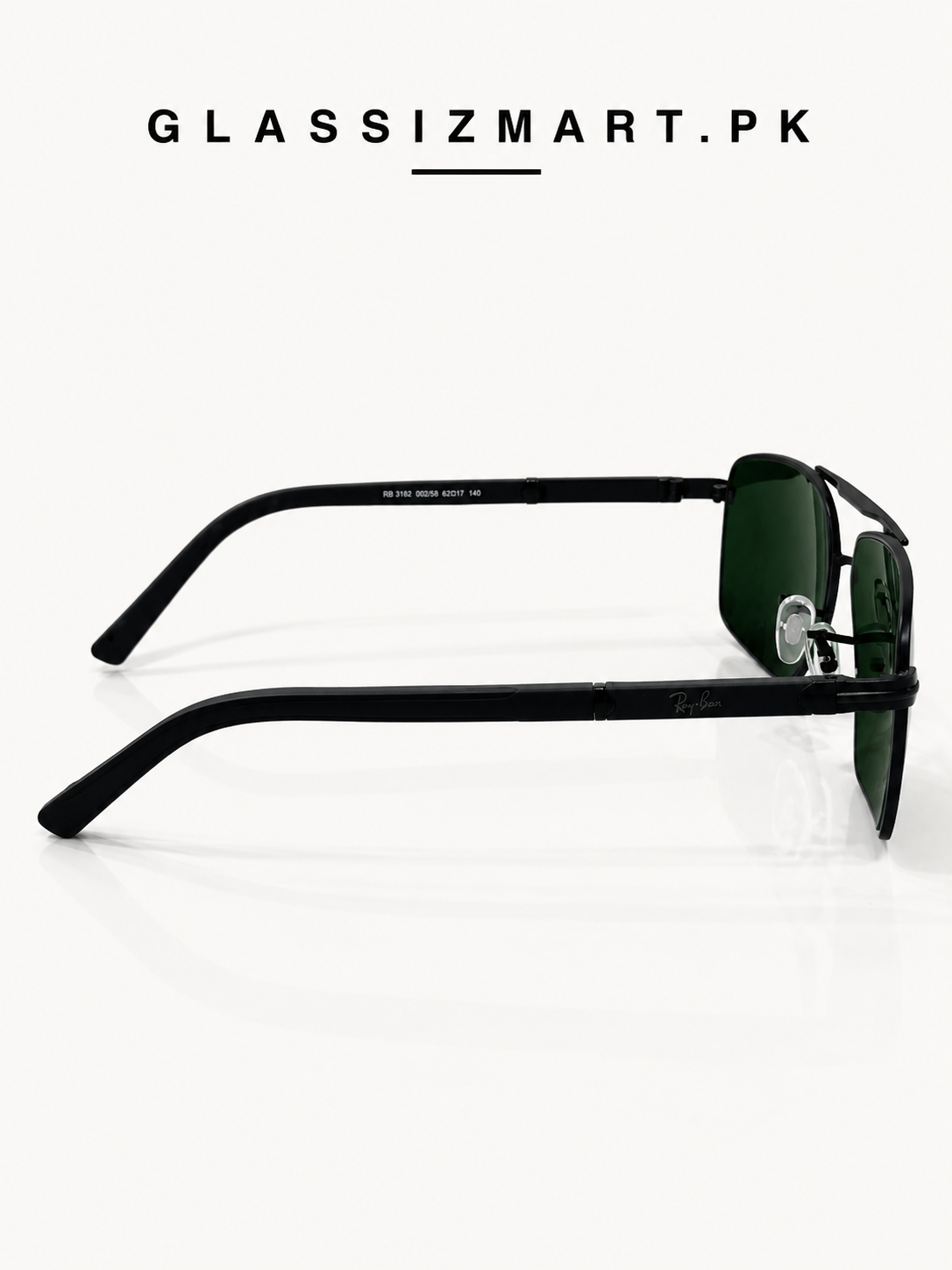 Rayban – 9713 - 56 – Black Green – Metal – Sunglasses