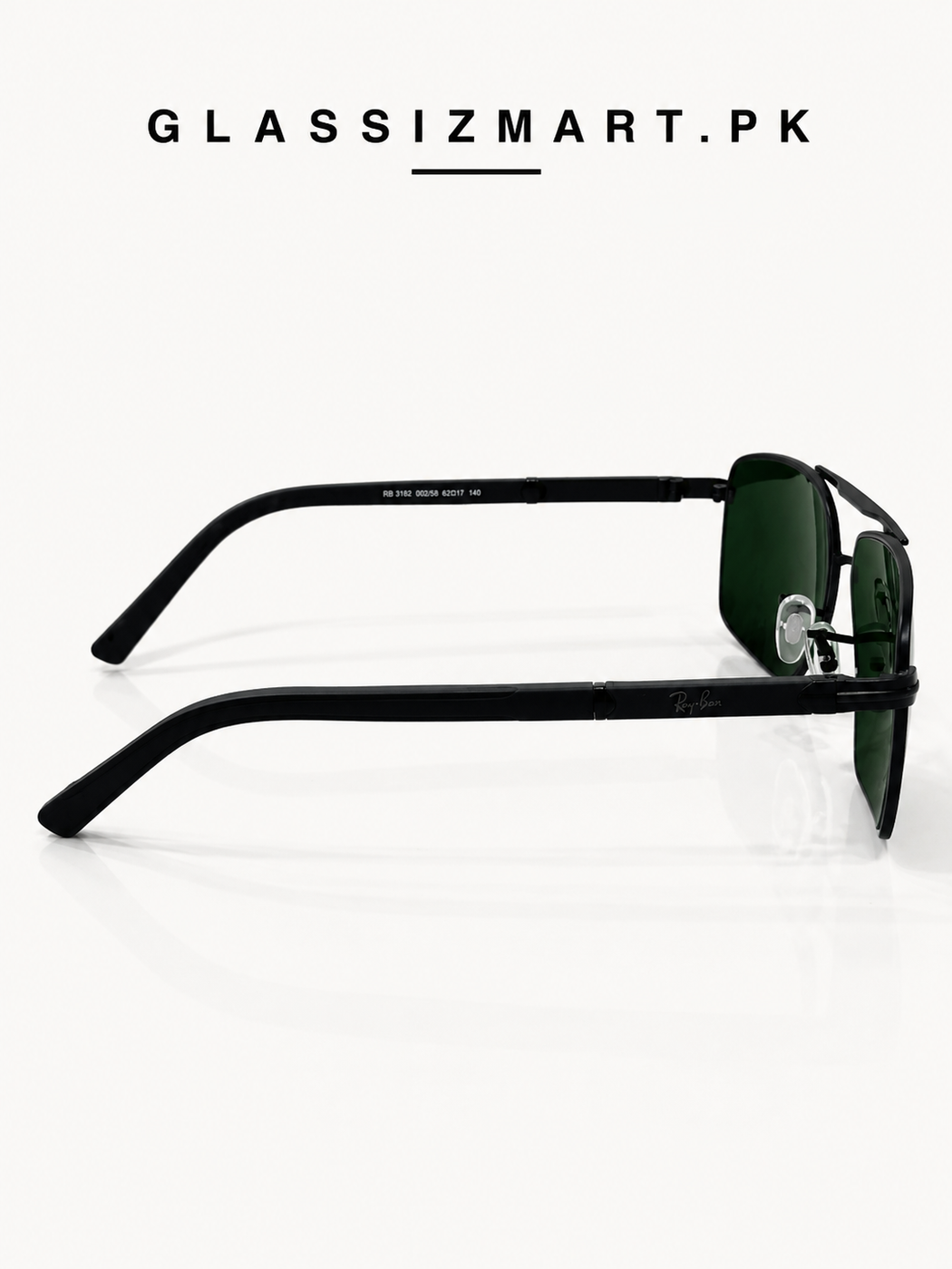 Rayban – 9713 - 56 – Black Green – Metal – Sunglasses