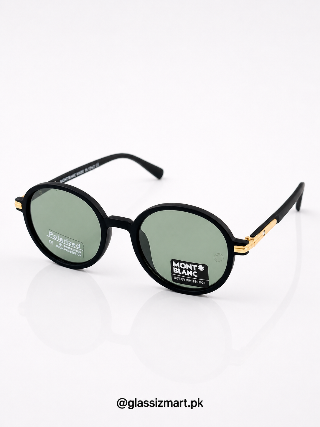 Mont Blanc – 2293 – 56 – Black Green – Acetate – Sunglasses – Unisex