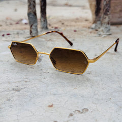 RayBan – 3728 – 58 – Golden Brown –  Metal - Sunglasses – Unisex - Premium