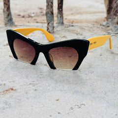 Miu Miu - 100 - 50 – Yellow Brown - Acetate - Sunglasses – Ladies - Premium