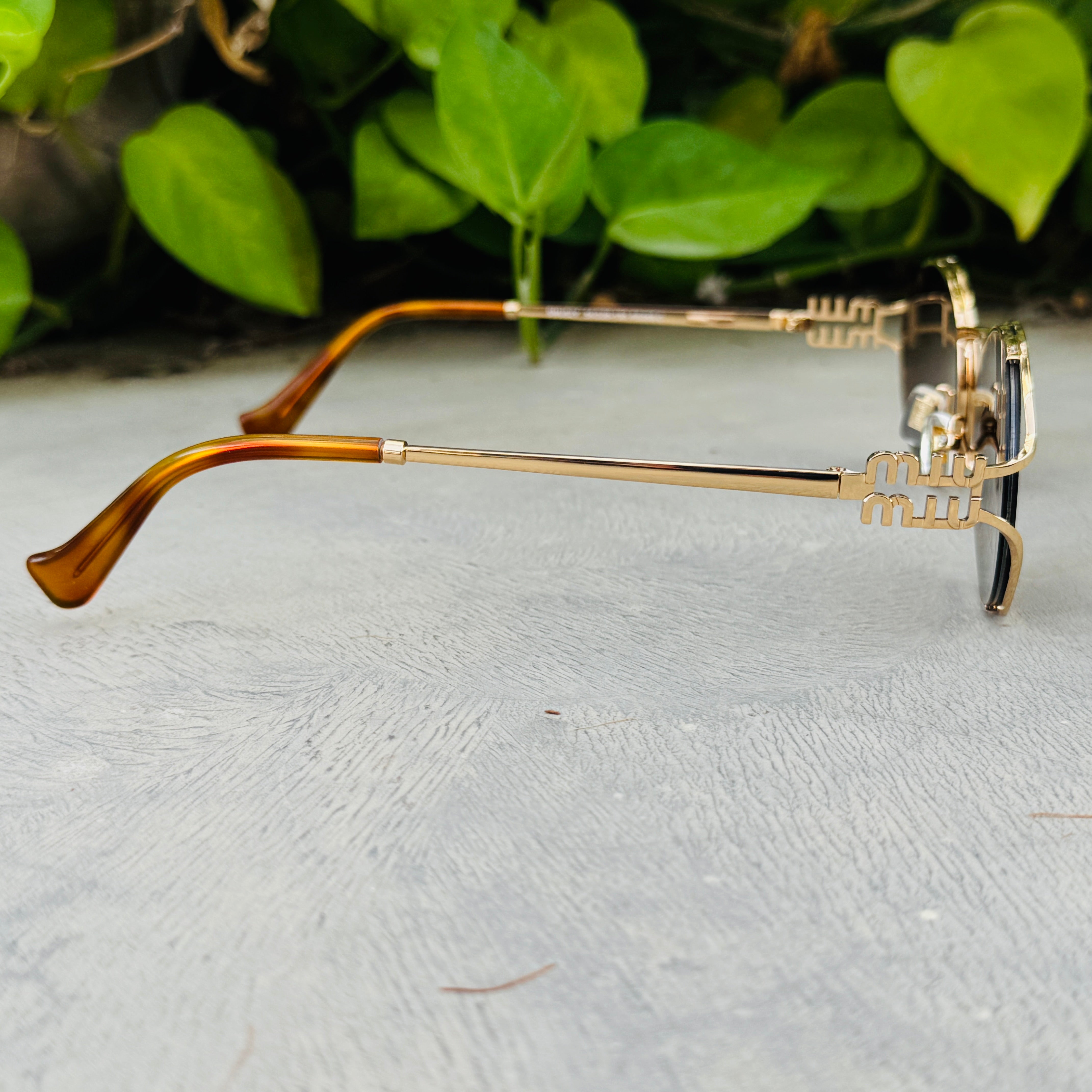 Miu Miu – 1123 - 54 – Brown – Metal - Sunglasses – Ladies - Premium