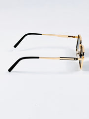 Cartier – 1438 – 54 – Golden Black – Metal – Sunglasses – Unisex