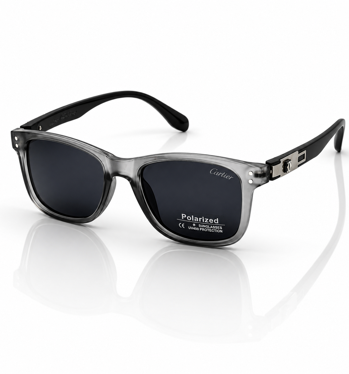 Cartier - P1256 – 54 – Grey Black – Acetate – Sunglasses – Unisex