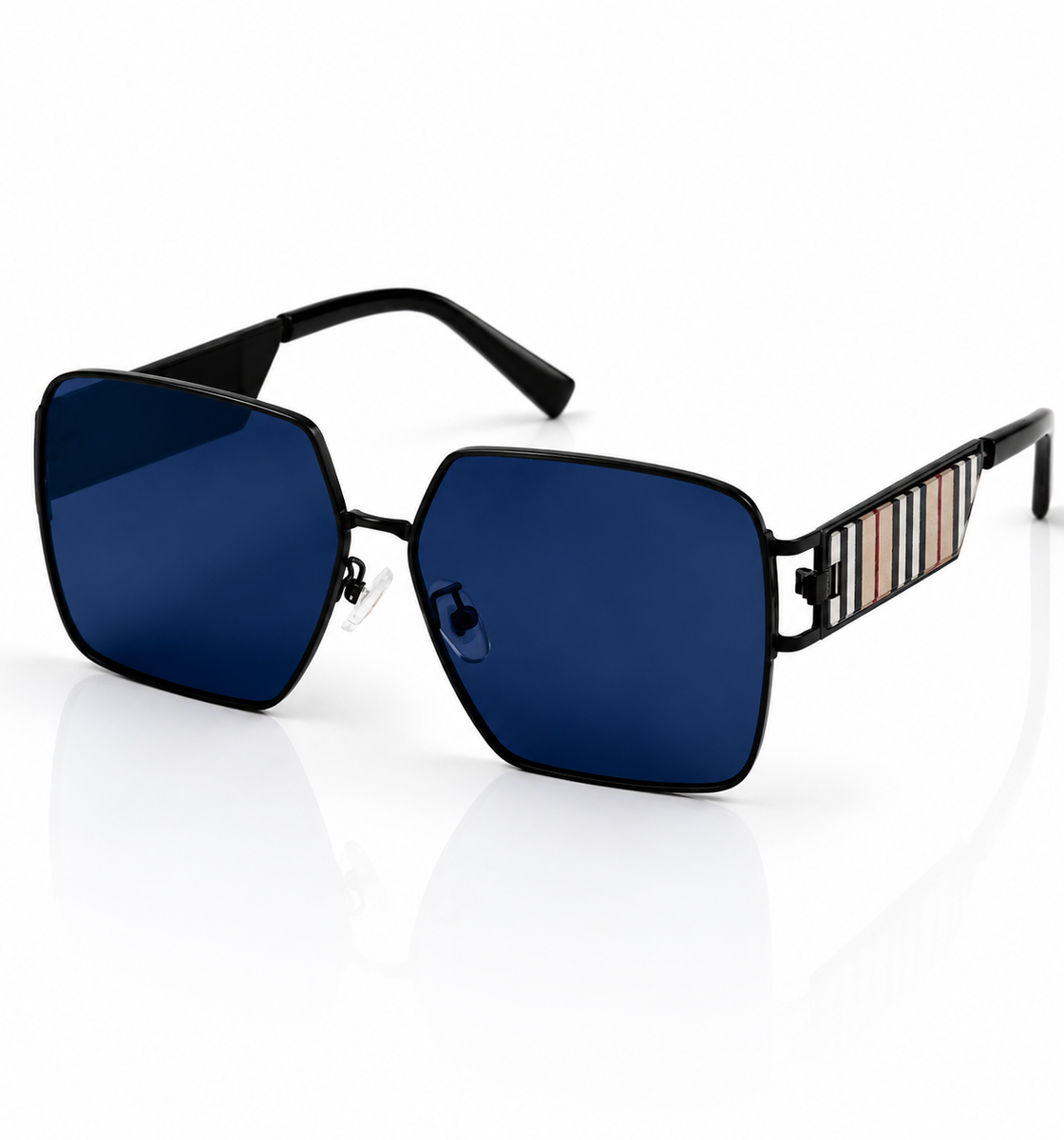 Burberry – 2A478 – 56 – Black – Metal – Sunglasses – Unisex