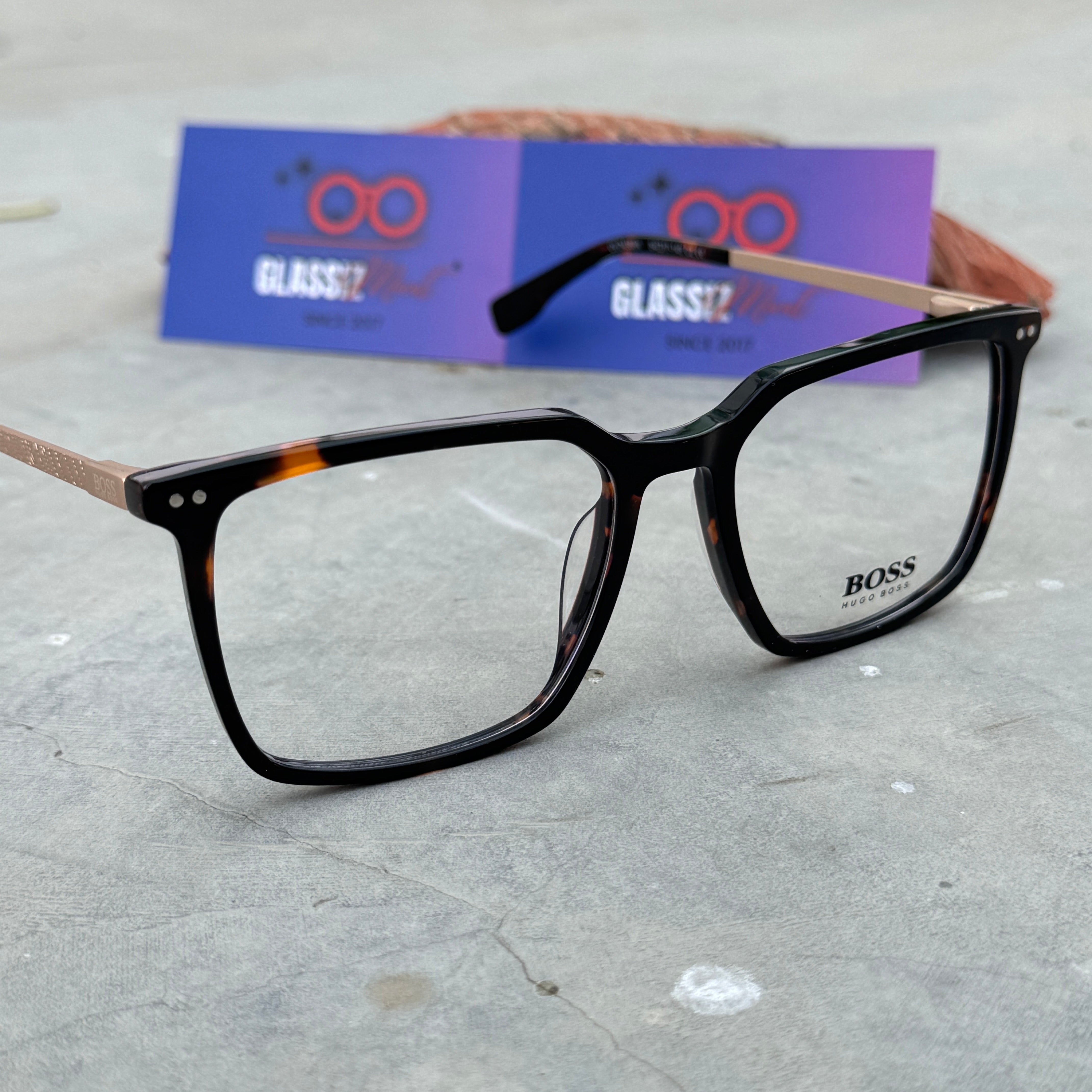 Boss – 42403 – 54 – Grey - Acetate - Optics – Unisex - Premium