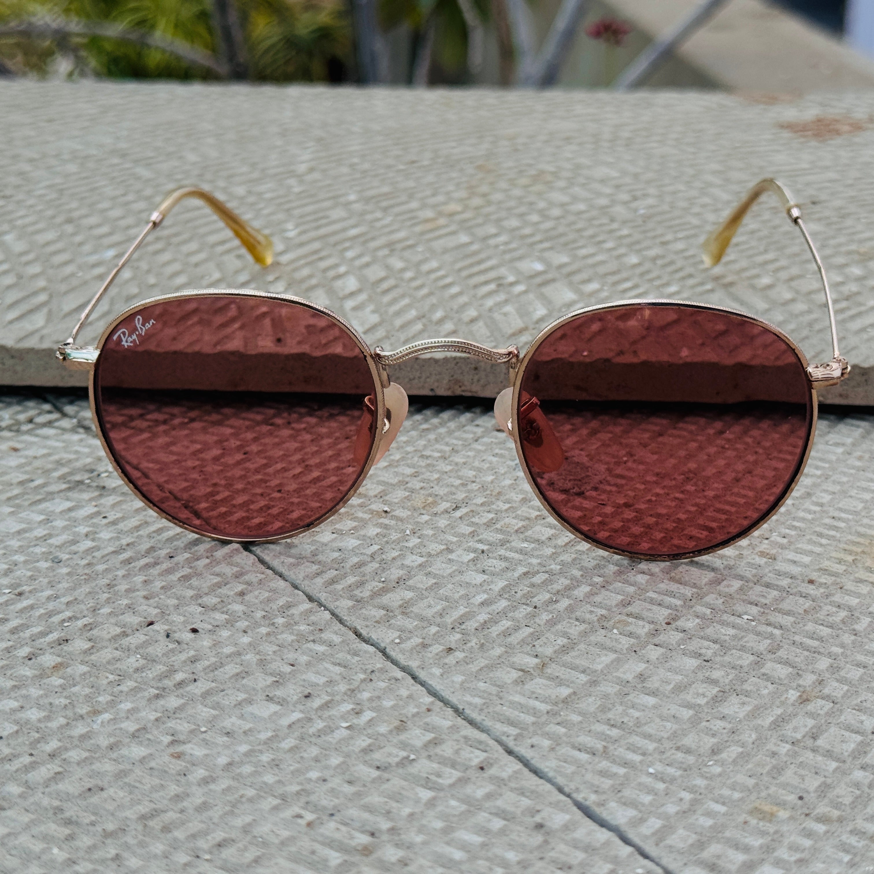 Rayban – 3447 – 50 – Golden Pink – Metal – Sunglasses – Unisex - Premium