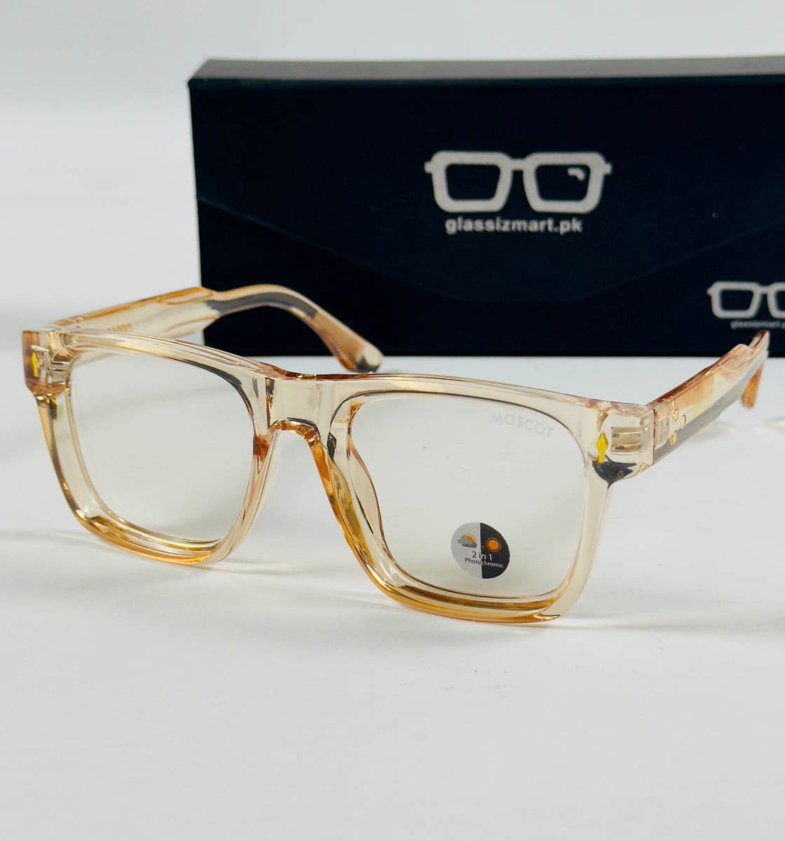 Moscot – P420 - 53 - Transparent Orange – Acetate  – Optics - Unisex (Transition)