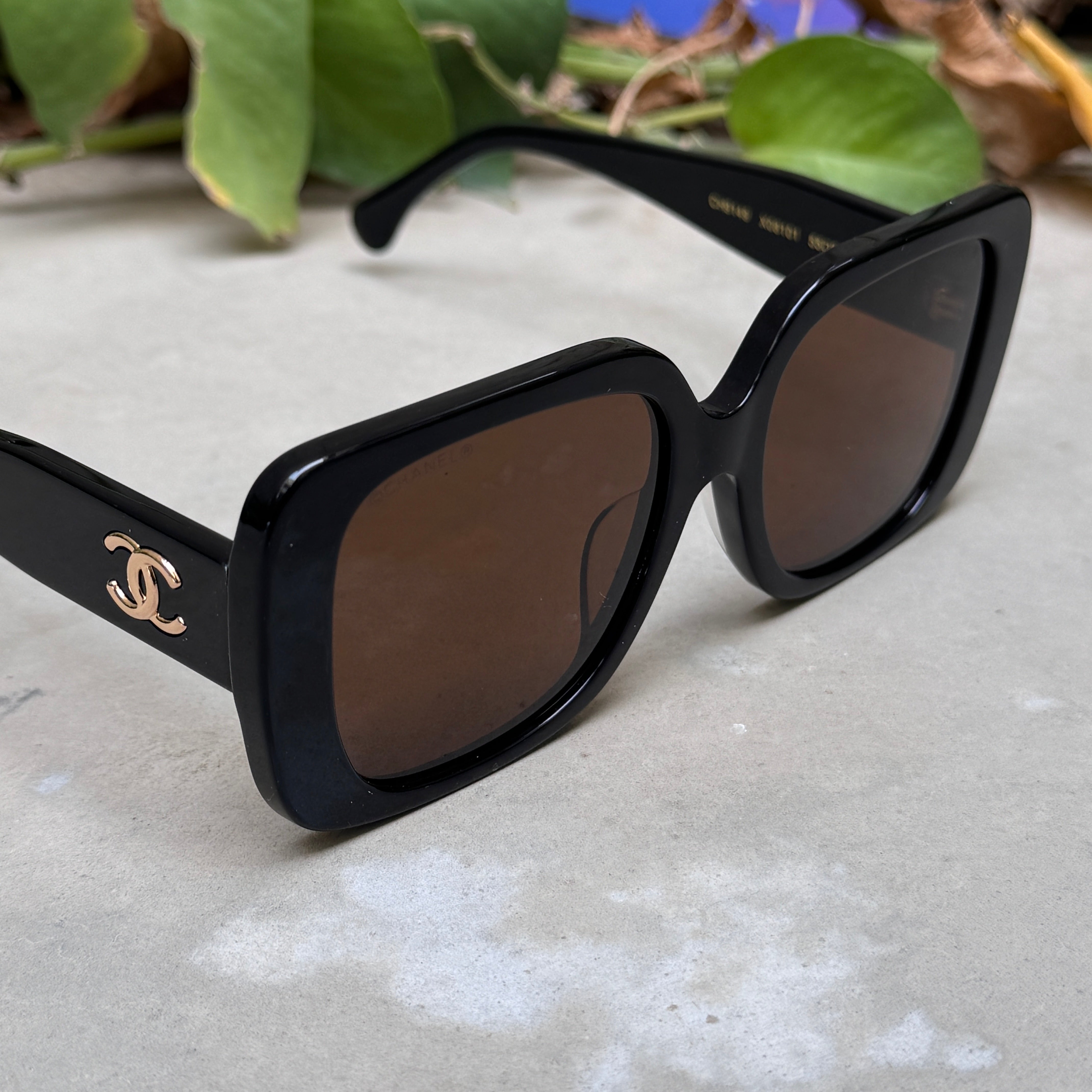 Chanel – 9149 - 55 – Black Brown – Acetate - Sunglasses – Ladies - Premium