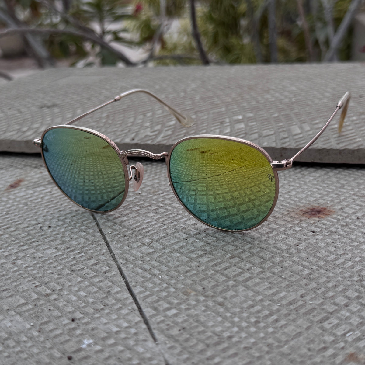 Rayban – 3447 – 50 – Golden Mercury – Metal – Sunglasses – Unisex - Premium