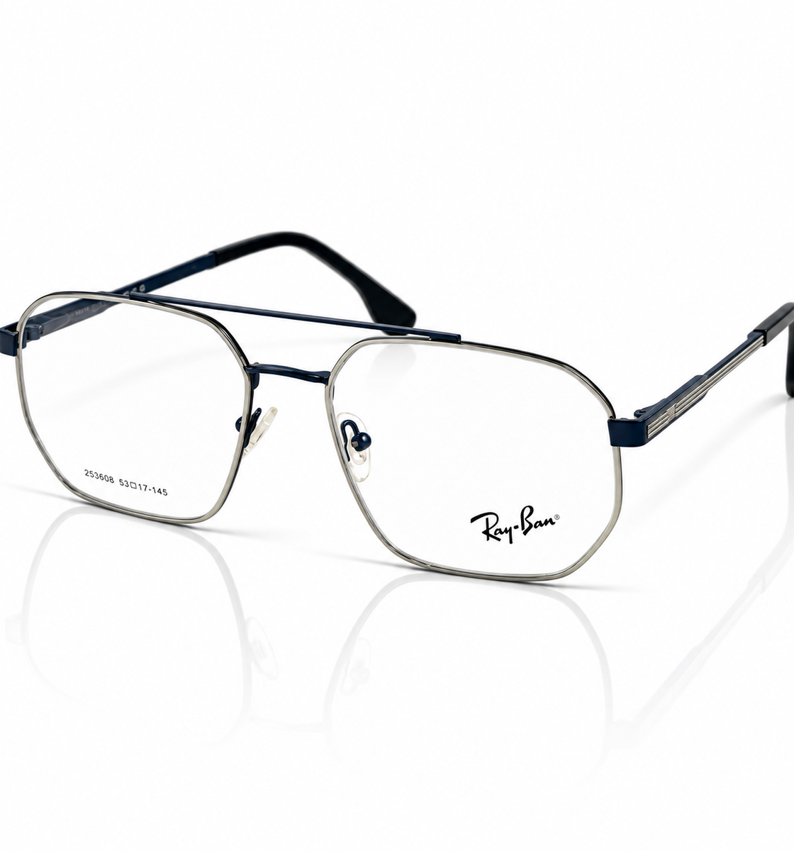 Rayban – 253608 – 53 - Silver Black – Metal – Optics - Unisex