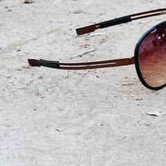 Porsche – 8608 - 55 – Brown - Metal - Sunglasses – Unisex - Premium