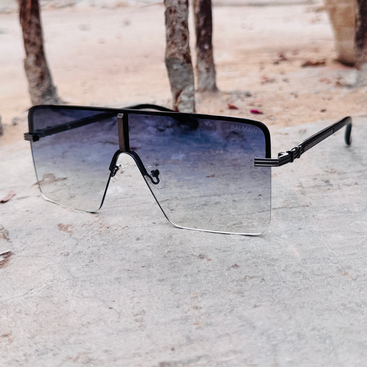 Balmain – 2A581 – 56 – Blue – Metal – Sunglasses – Unisex