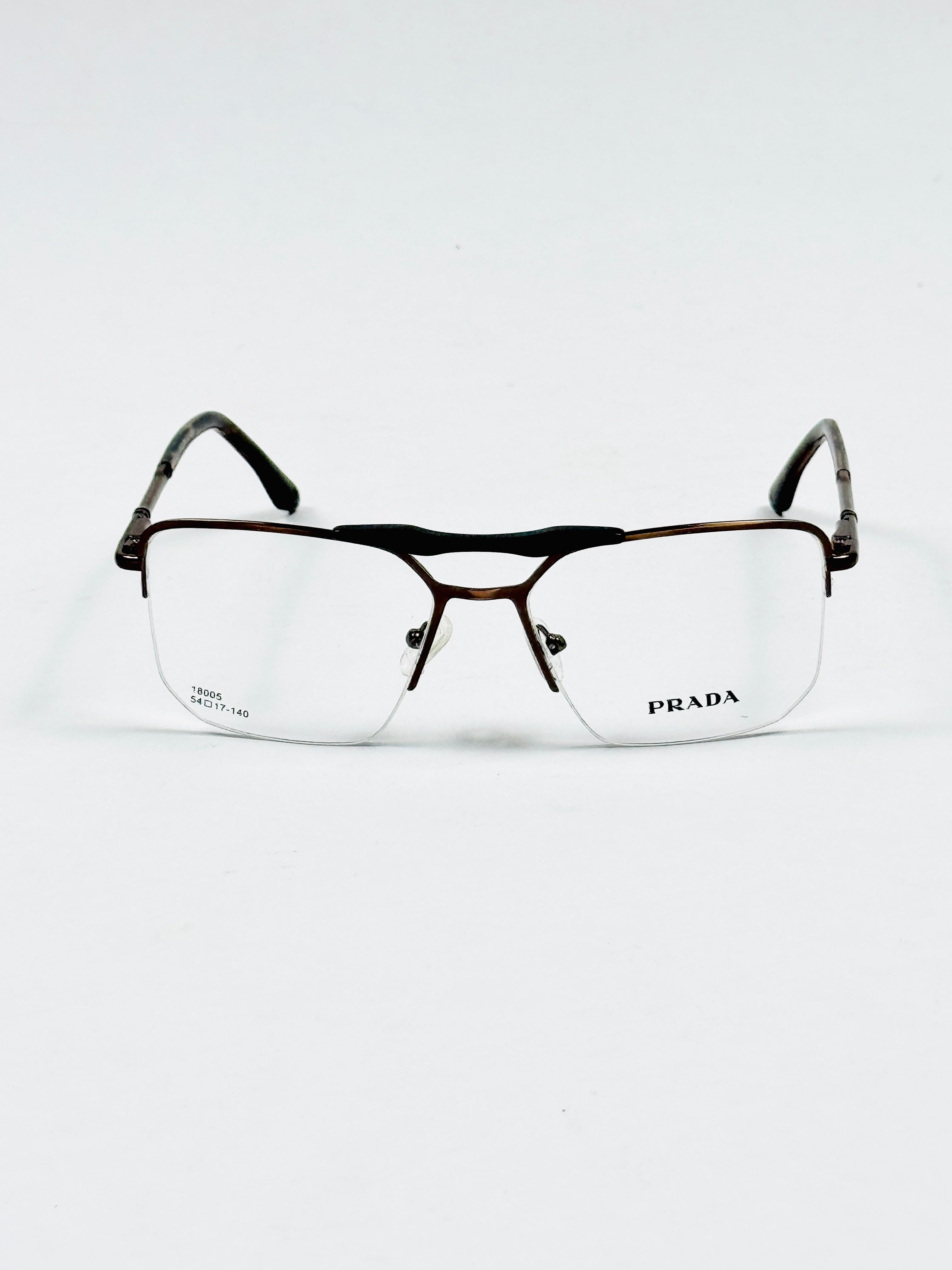 Prada – 18005 – 54 – Brown –  Metal - Optics – Unisex