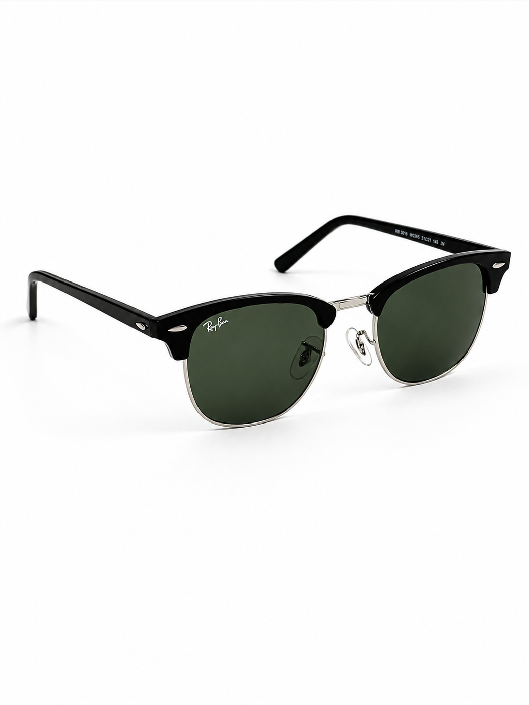 Ray Ban – 3016 – Clubmaster – Silver Green – Sunglasses - Premium