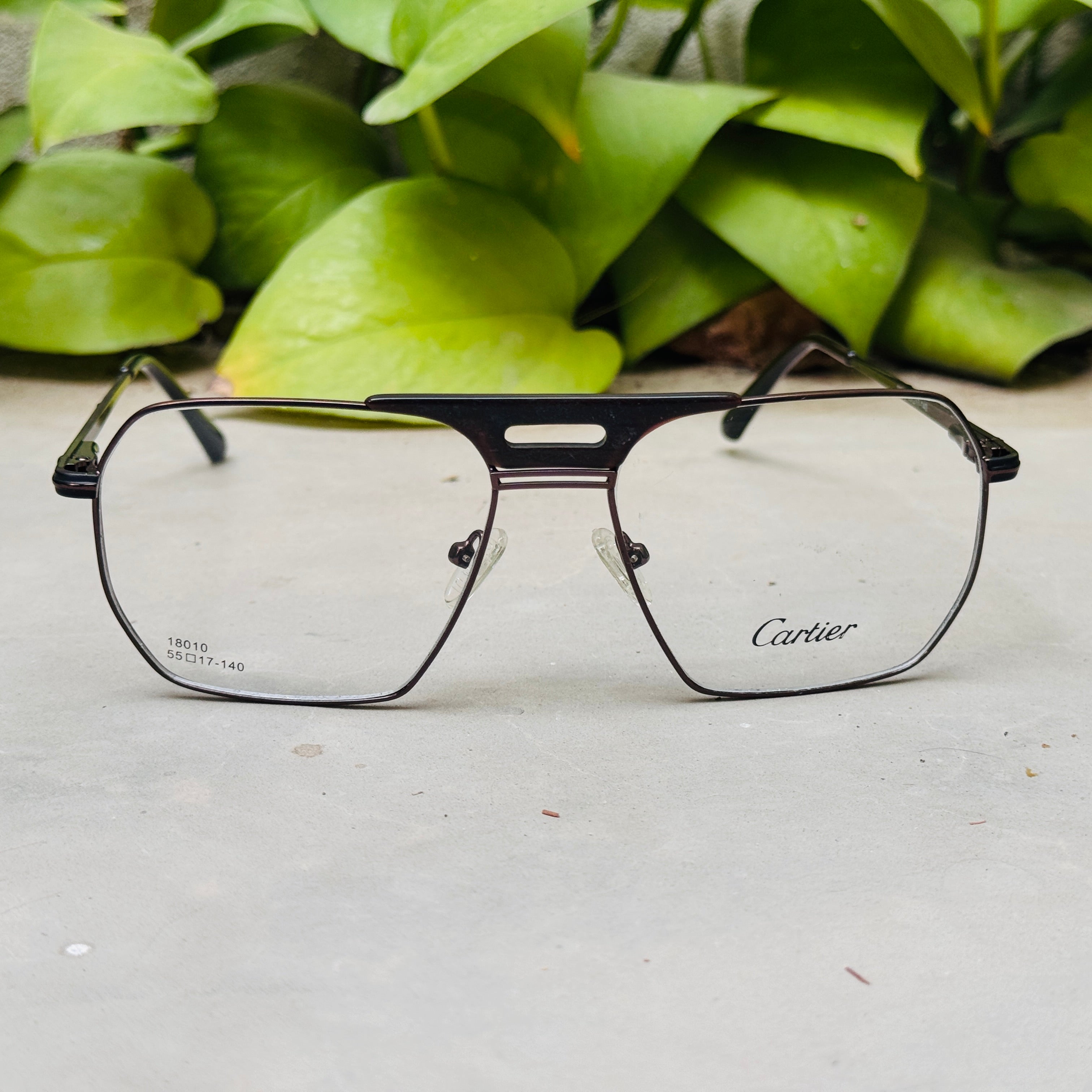 Cartier – 18010 – 55 – Brown –  Metal - Optics – Unisex