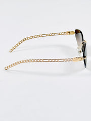 Fendi - 2A386 – 48 – Golden Brown – Metal – Sunglasses – Ladies