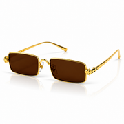 Cartier – 0473 - 54 – Golden Brown - Metal - Sunglasses – Unisex - Premium