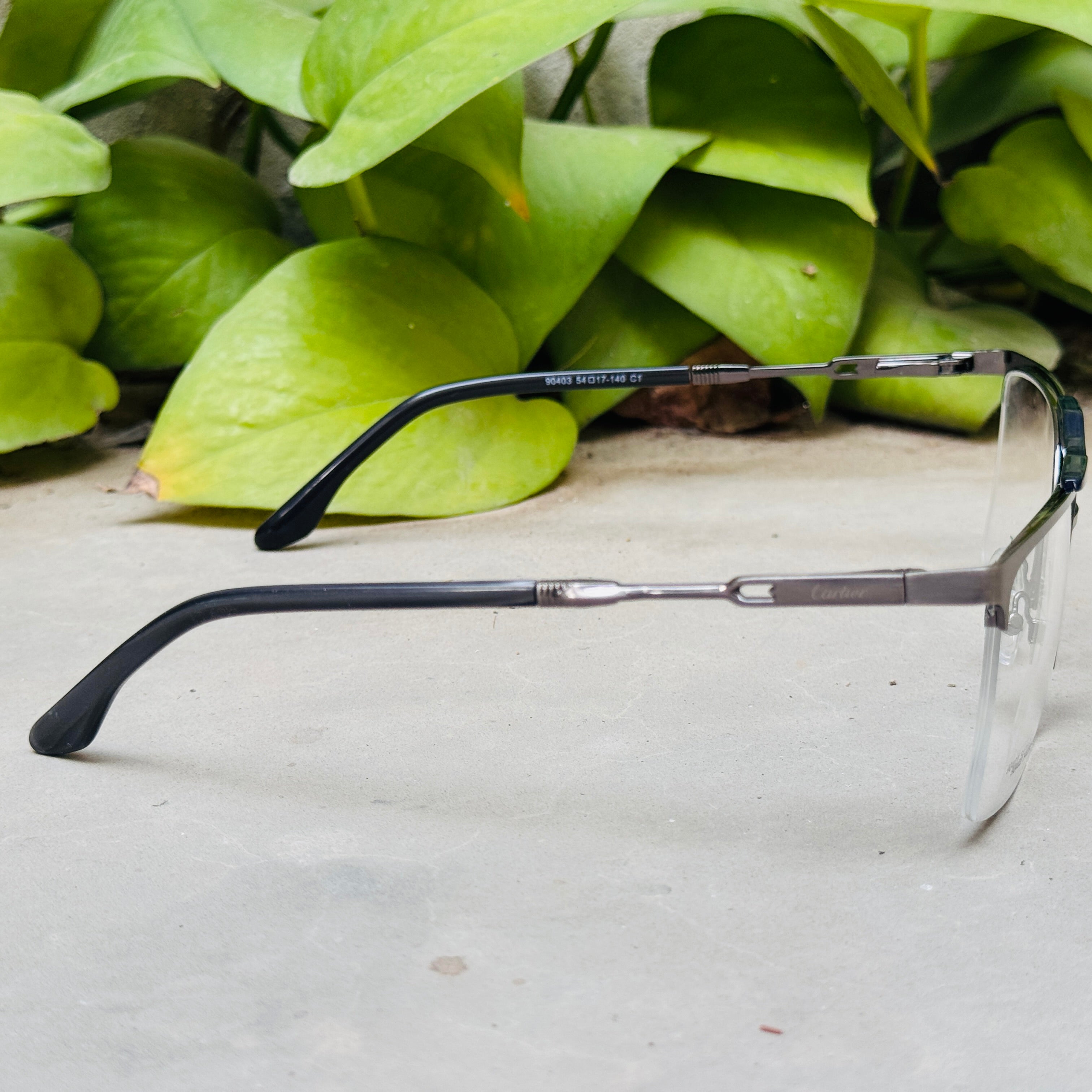 Cartier – 90403 – 54 – Grey –  Metal - Optics – Unisex