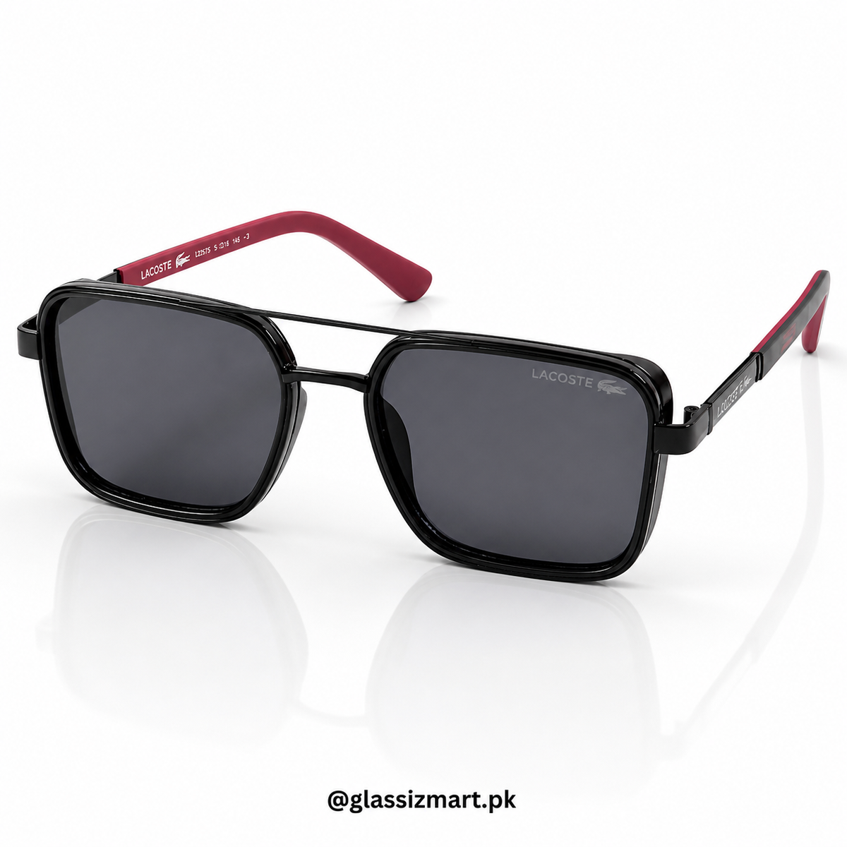 Lacoste – 58501 – 56 – Black – Metal – Sunglasses – Unisex