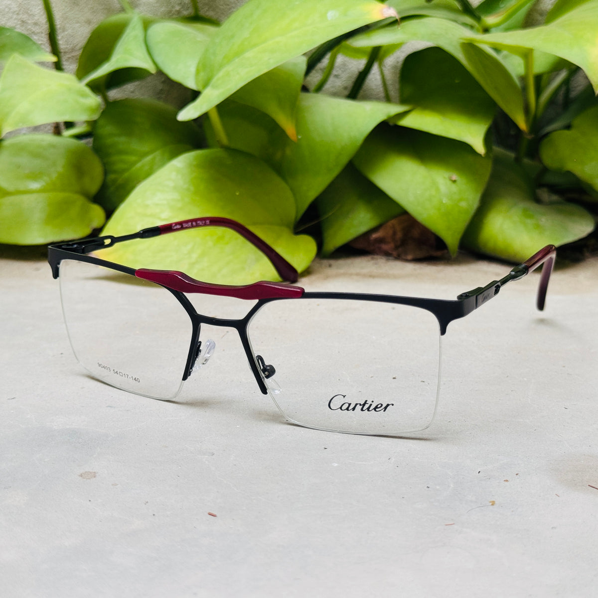 Cartier – 90403 – 54 – Black –  Metal - Optics – Unisex