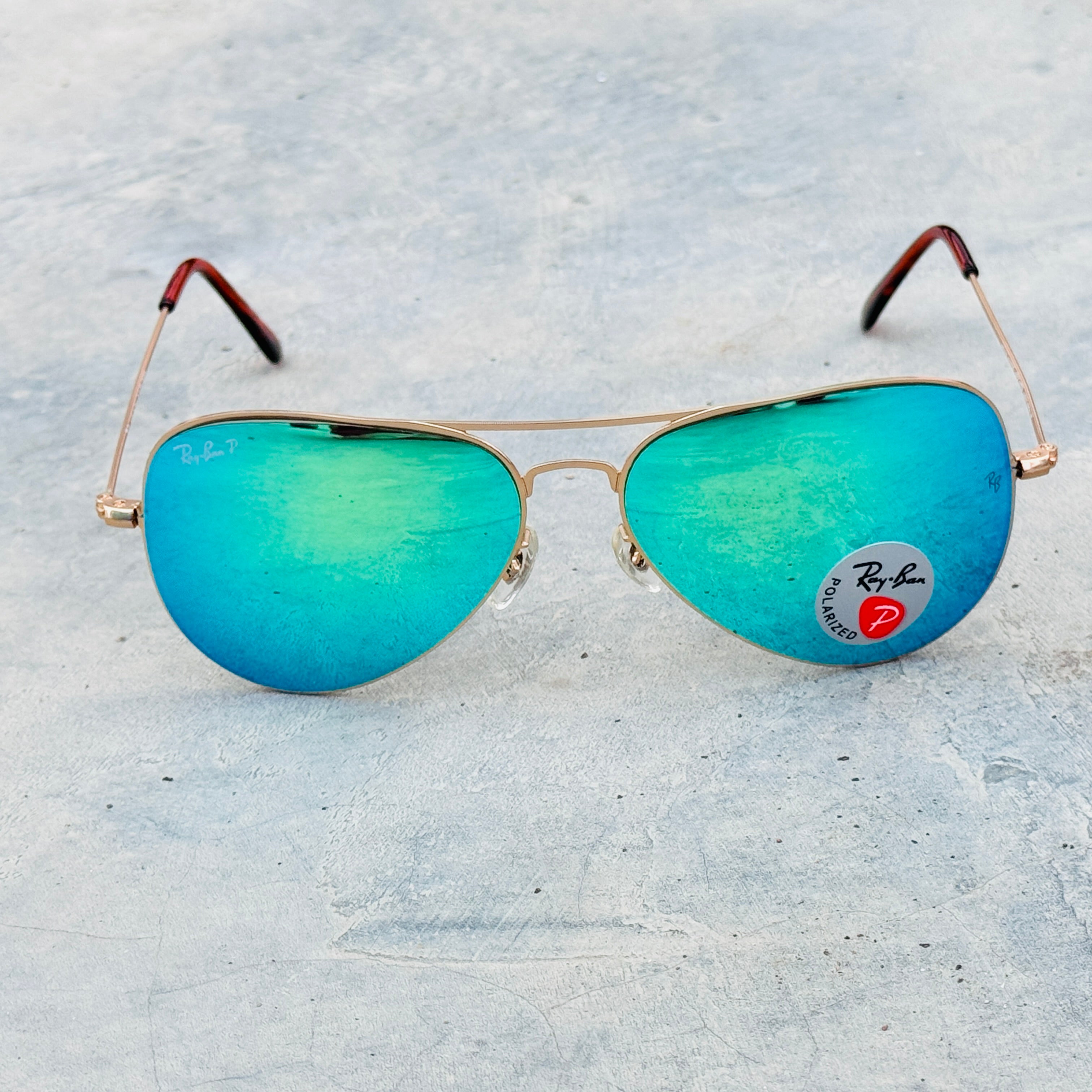 Rayban – 3513 – 58 – Golden Mercury – Metal – Sunglasses – Unisex