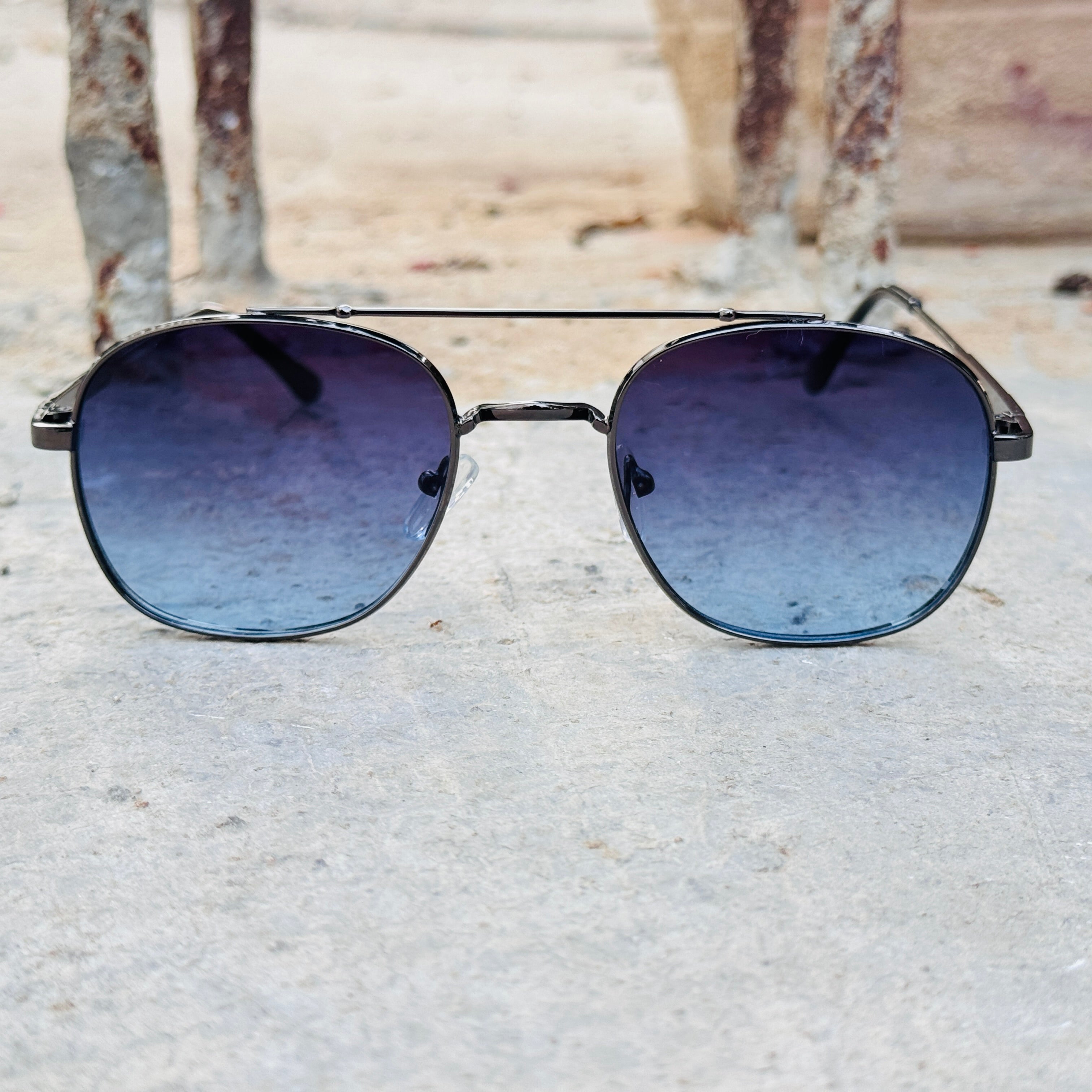 Gucci – 5577 – 56 – Blue – Metal – Sunglasses – Unisex