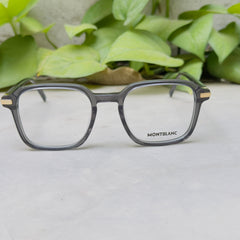 Mont Blanc – 0391 – 52 – Grey –  Acetate - Optics – Unisex - Premium