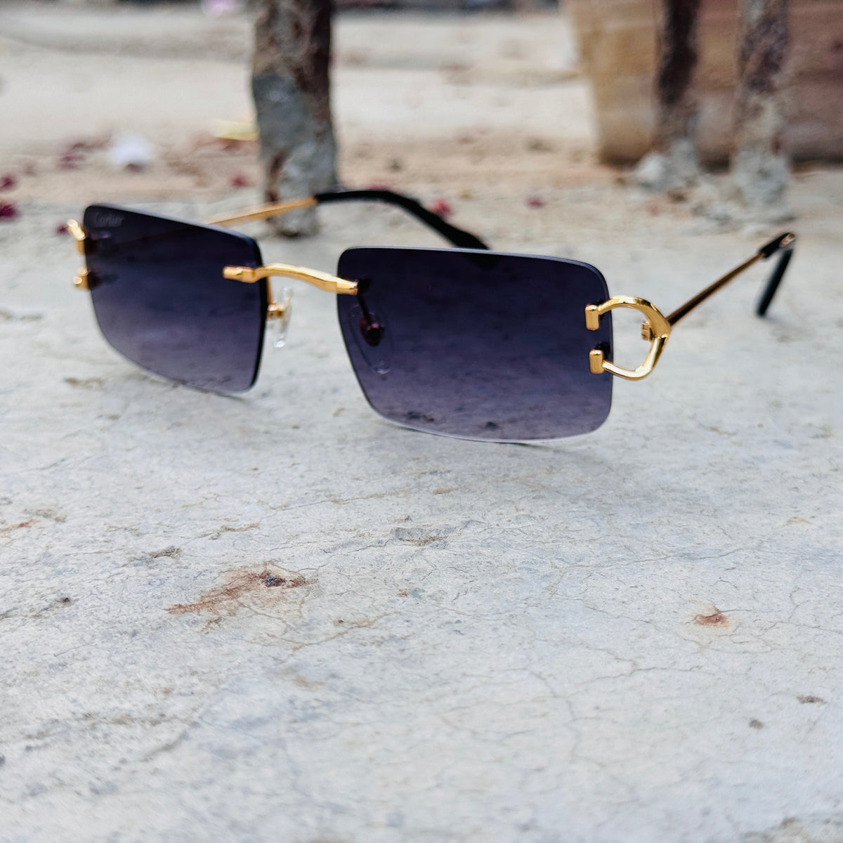 Cartier – 4880 - 56 –  Golden Black - Metal - Sunglasses – Unisex - Premium