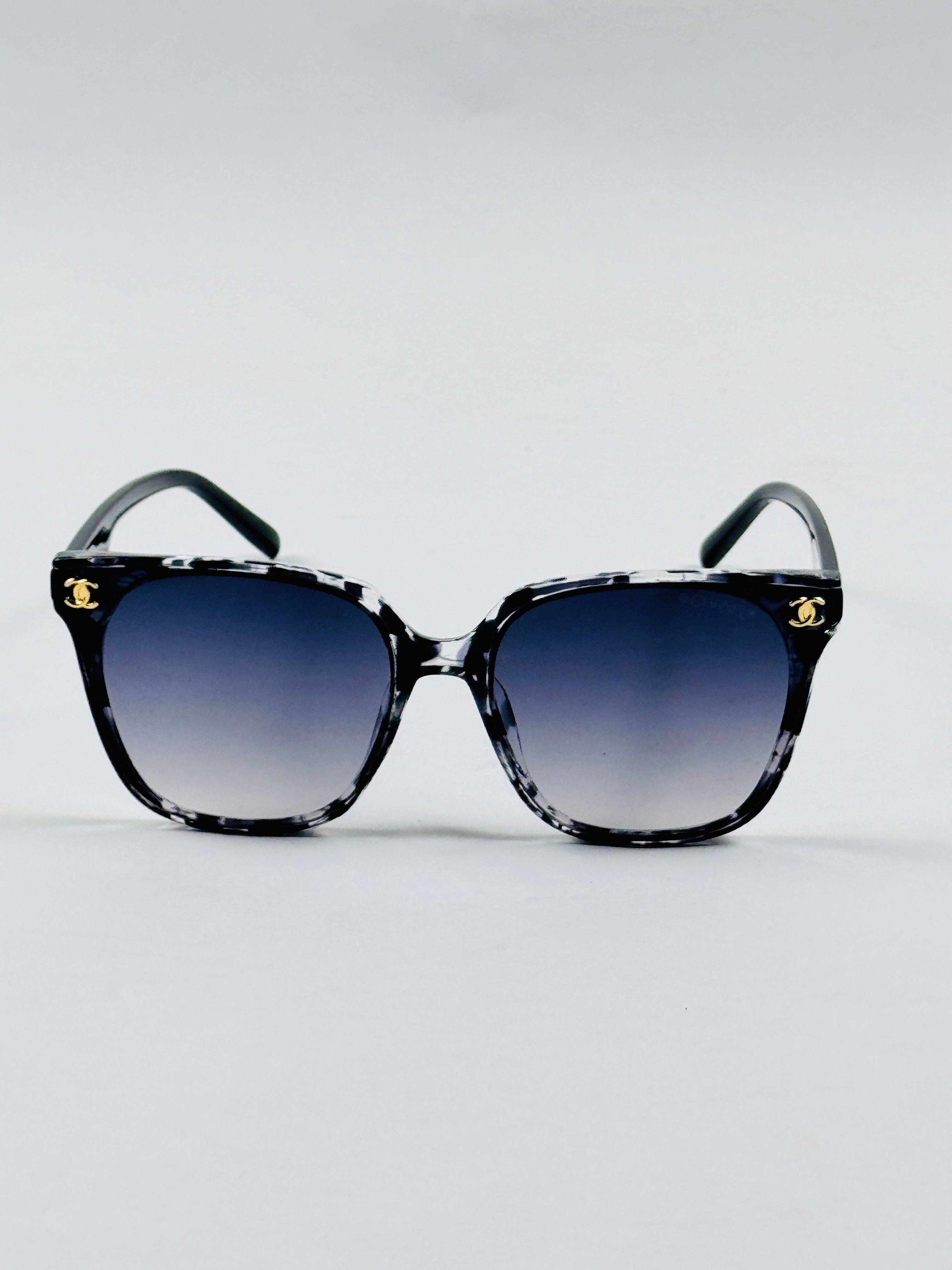 Chanel - 36236 – 58 – Black Textured – Acetate – Sunglasses – Ladies