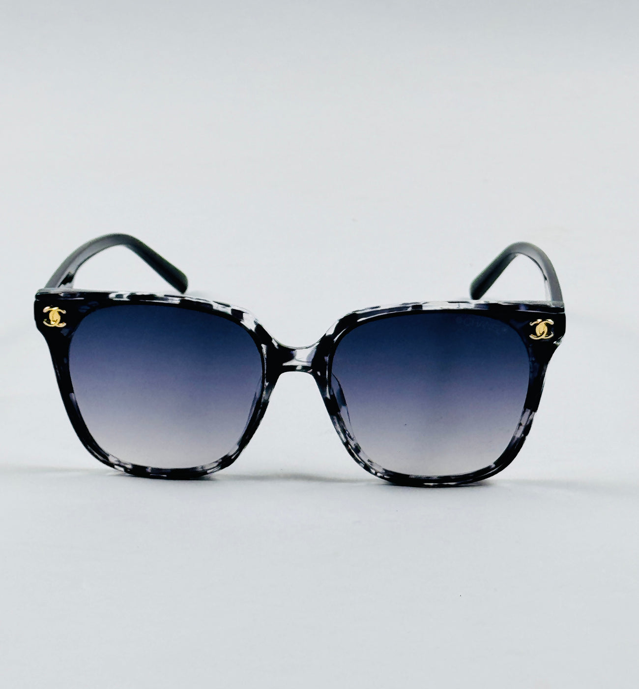 Chanel - 36236 – 58 – Black Textured – Acetate – Sunglasses – Ladies