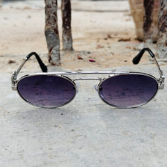 Miu Miu – 2408 - 57 – Silver Blue – Metal - Sunglasses – Unisex