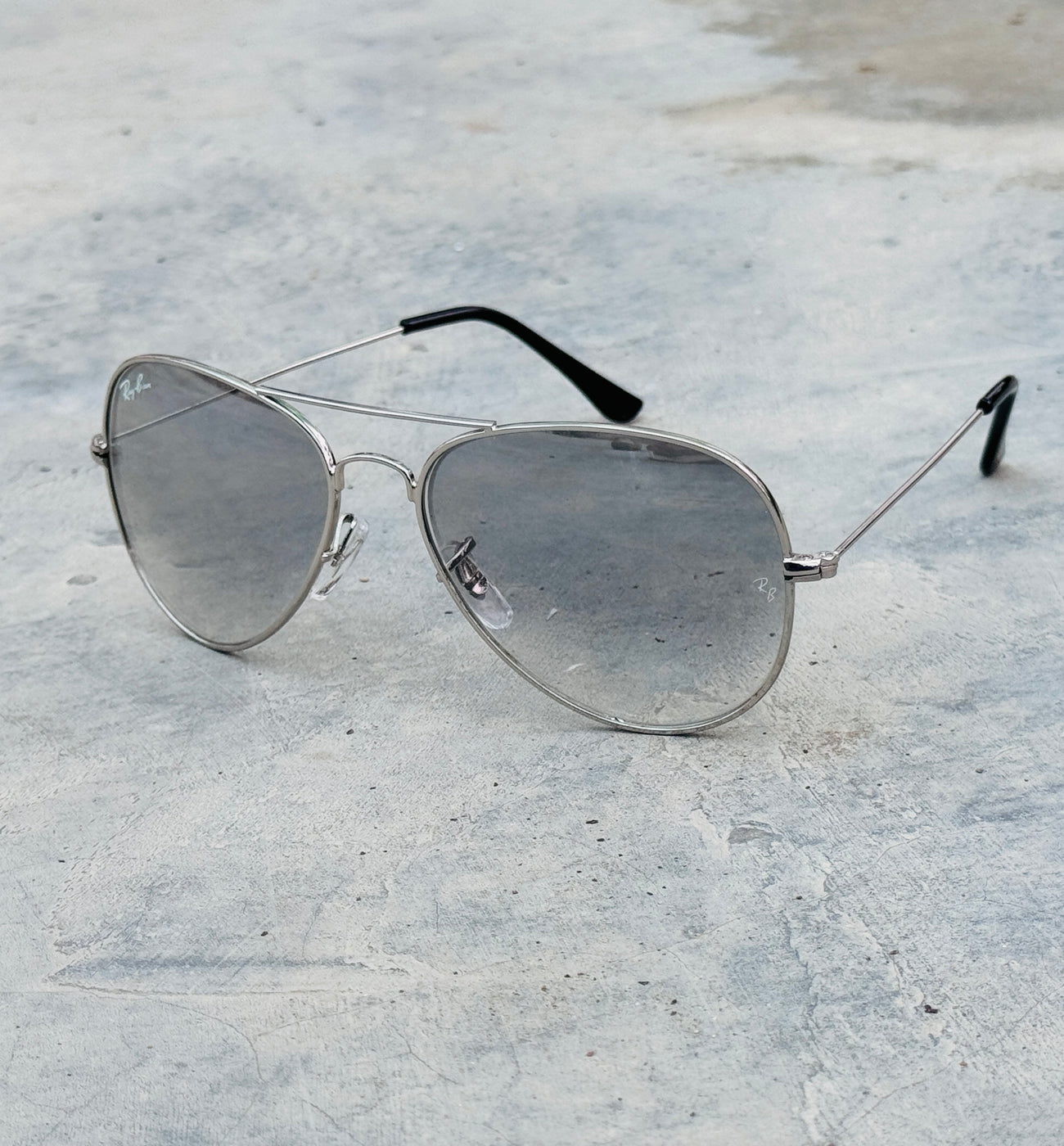 Rayban – 3026 – 62 – Silver – Metal – Sunglasses – Unisex