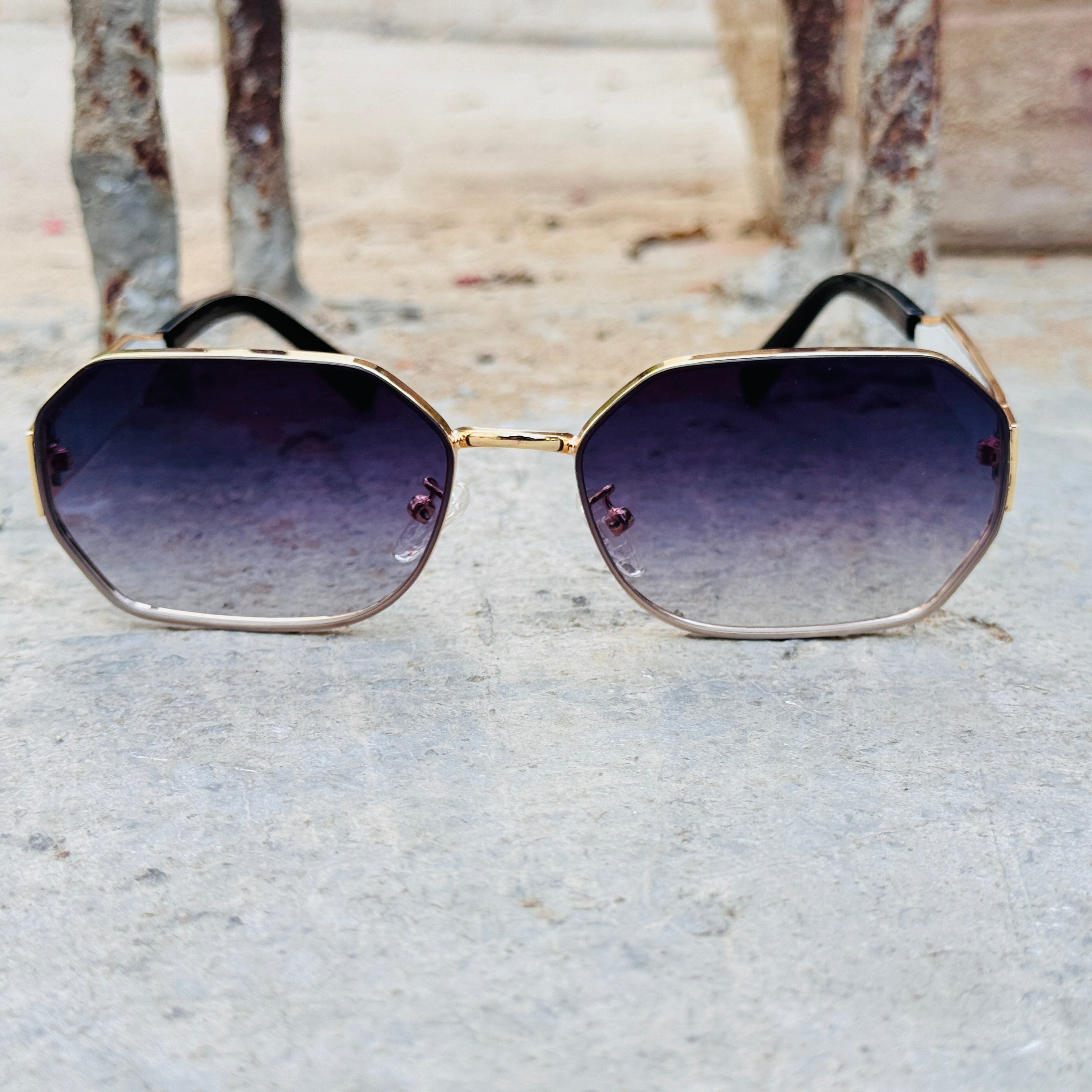 Burberry – 1939 – 55 – Golden Black Gradient – Metal – Sunglasses – Unisex