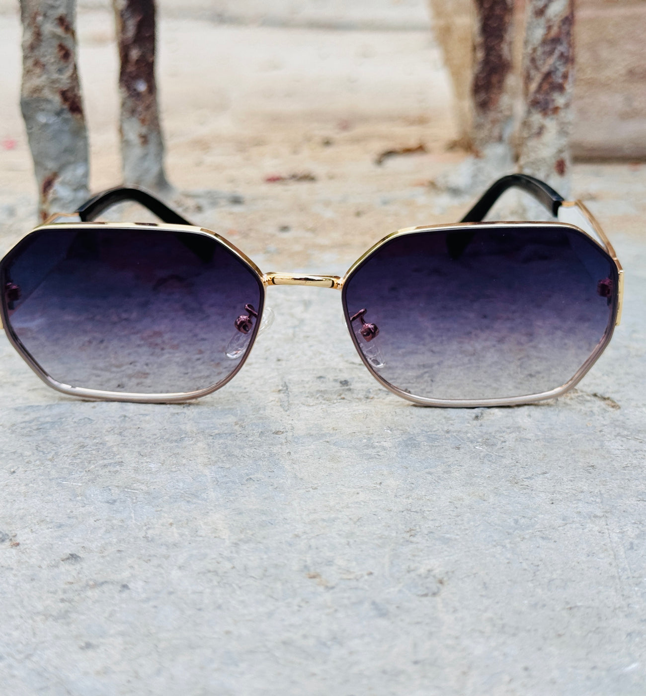Burberry – 1939 – 55 – Golden Black Gradient – Metal – Sunglasses – Unisex