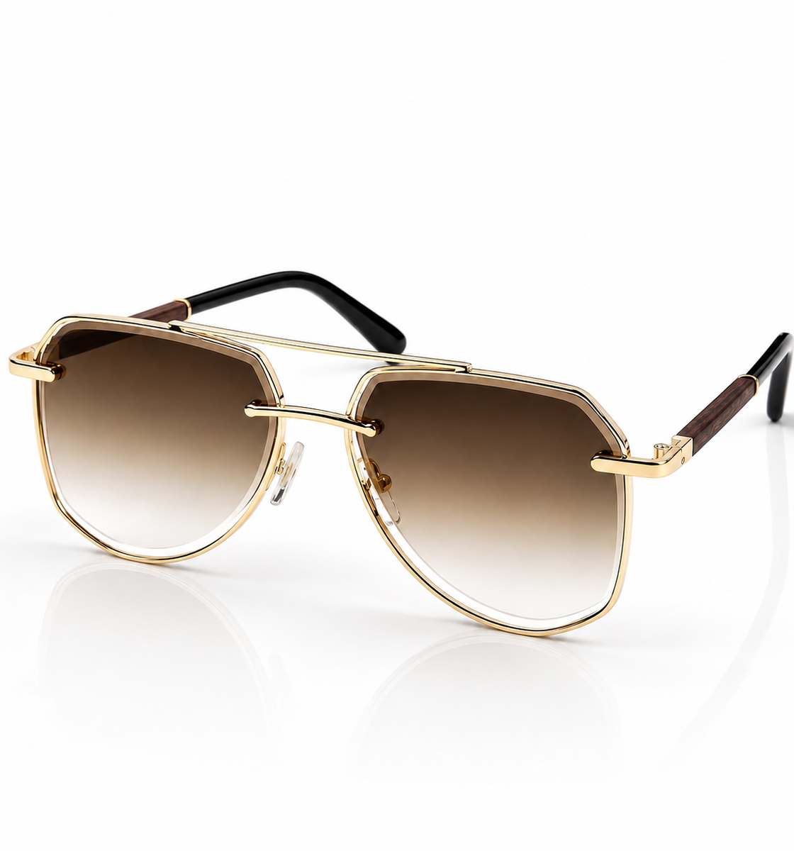 Cartier – 5015 – 52 – Golden Brown – Metal – Sunglasses – Unisex