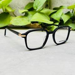 Mont Blanc – 0391 – 52 – Black –  Acetate - Optics – Unisex - Premium